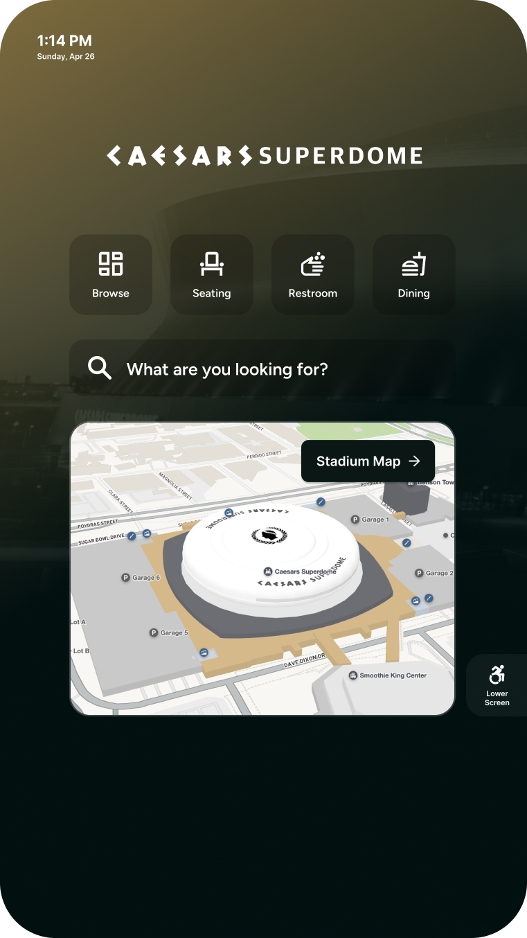 Caesars directory — minimal layout