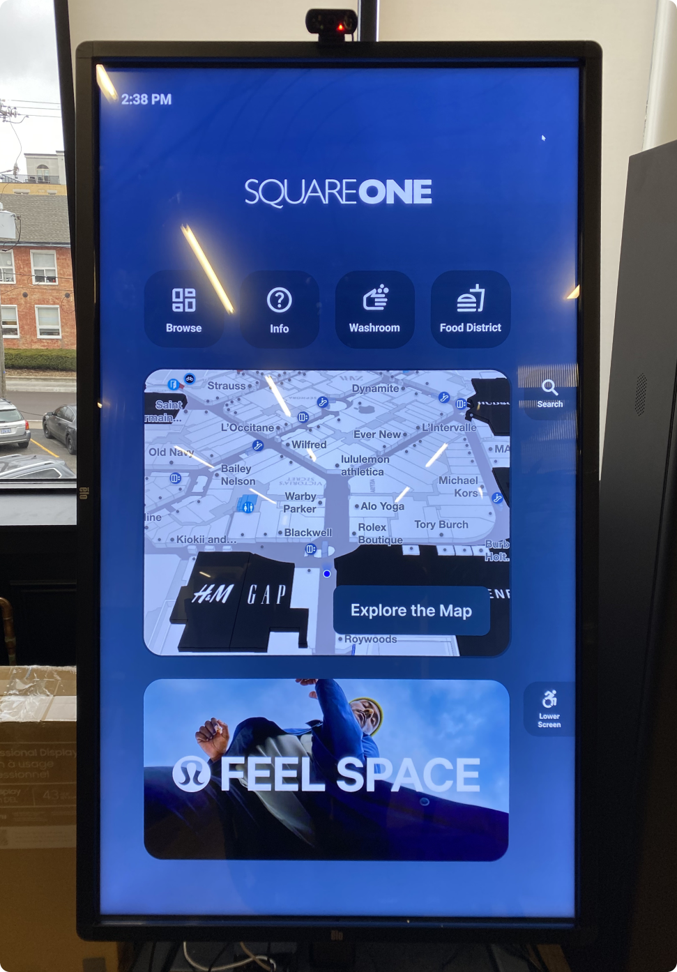 Testing the directory at full scale on a physical kiosk in office