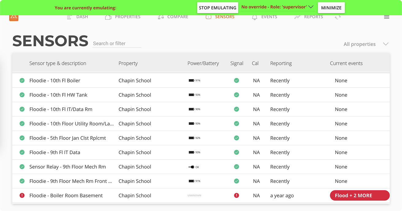 Alert Labs customer emulation screenshot