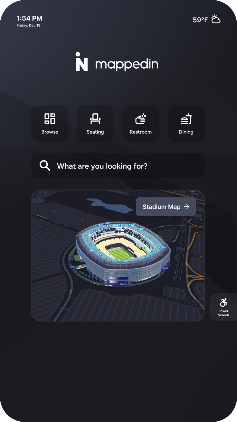 Stadium directory — minimal layout